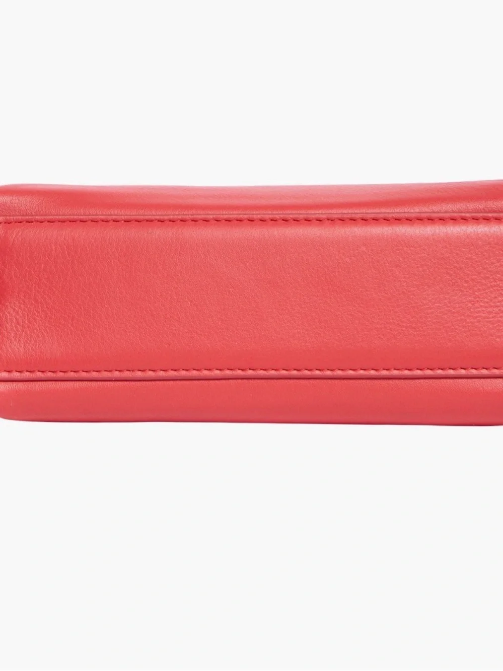 Vince Camuto Coral-Red Leather Ellah Bag with Gold Hardware NWT